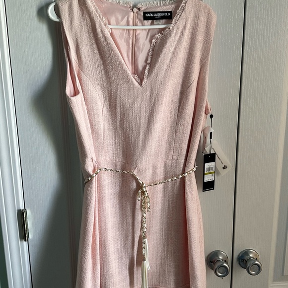 NWT Size 14 PINK LINEN DRESS - Picture 1 of 12